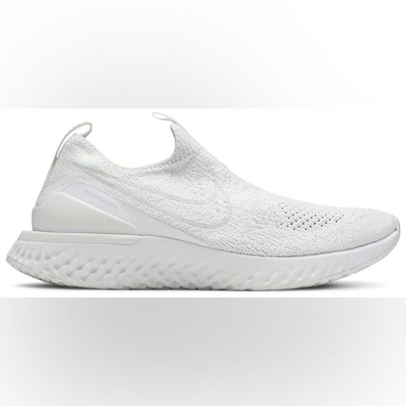 Nike All-White Slip-On Running Shoes - Picture 1 of 6